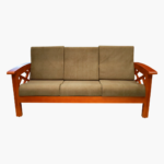 3 seater brown sofa