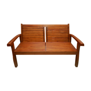 2 seater wooden sofa