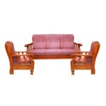 wooden three seater sofa